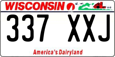 WI license plate 337XXJ