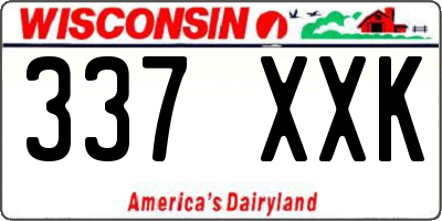 WI license plate 337XXK