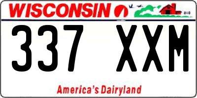 WI license plate 337XXM