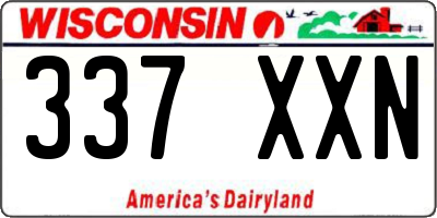 WI license plate 337XXN