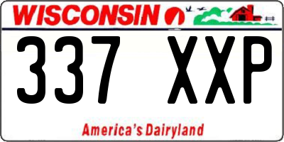 WI license plate 337XXP