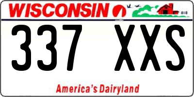 WI license plate 337XXS