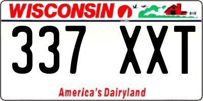 WI license plate 337XXT