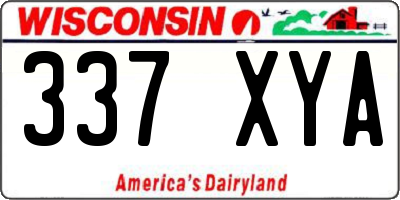 WI license plate 337XYA