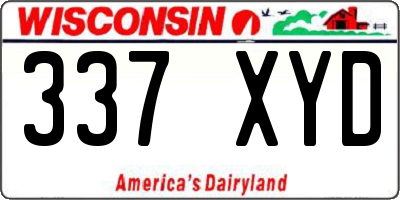 WI license plate 337XYD
