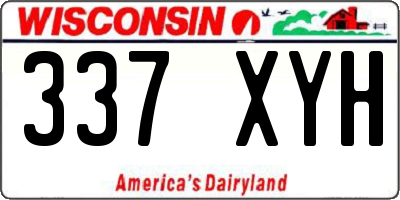 WI license plate 337XYH