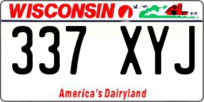 WI license plate 337XYJ
