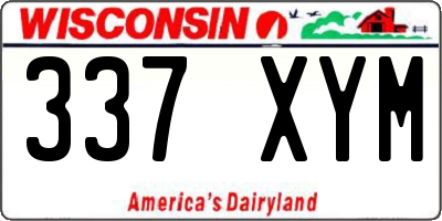 WI license plate 337XYM