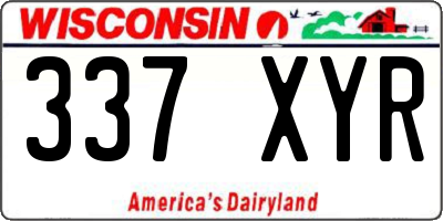 WI license plate 337XYR