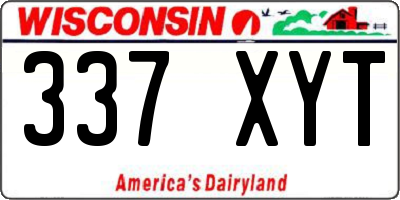 WI license plate 337XYT