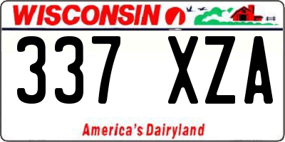 WI license plate 337XZA