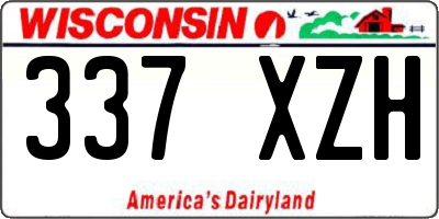 WI license plate 337XZH