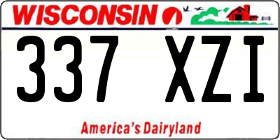 WI license plate 337XZI