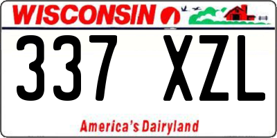 WI license plate 337XZL