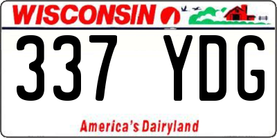 WI license plate 337YDG