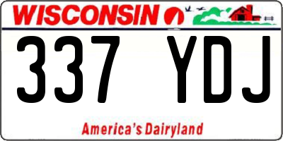 WI license plate 337YDJ