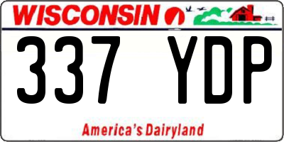 WI license plate 337YDP