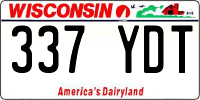 WI license plate 337YDT
