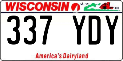 WI license plate 337YDY