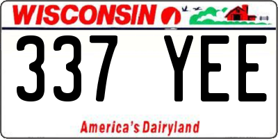 WI license plate 337YEE