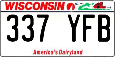 WI license plate 337YFB