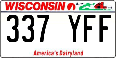 WI license plate 337YFF