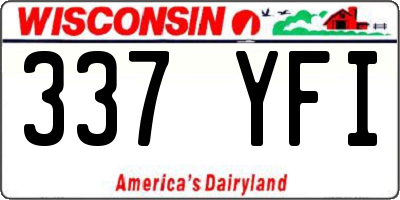 WI license plate 337YFI