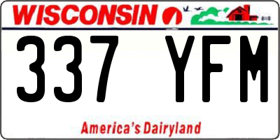 WI license plate 337YFM