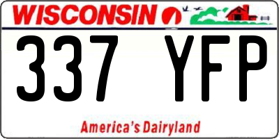 WI license plate 337YFP