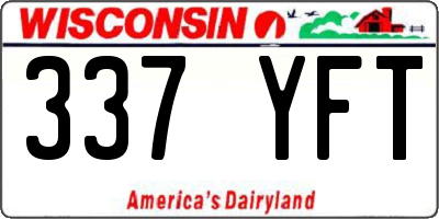 WI license plate 337YFT