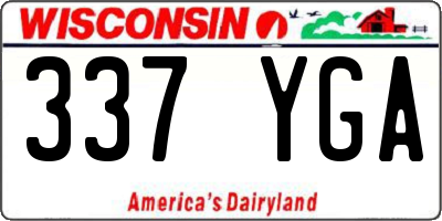 WI license plate 337YGA