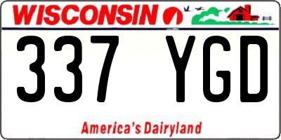 WI license plate 337YGD