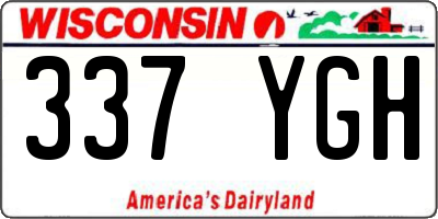 WI license plate 337YGH