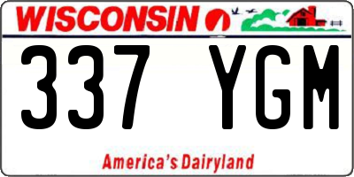WI license plate 337YGM