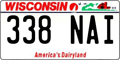 WI license plate 338NAI