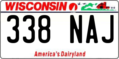 WI license plate 338NAJ