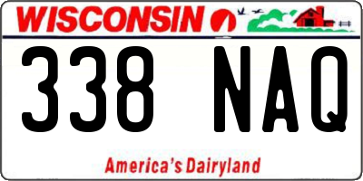WI license plate 338NAQ