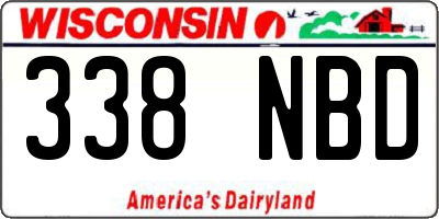 WI license plate 338NBD