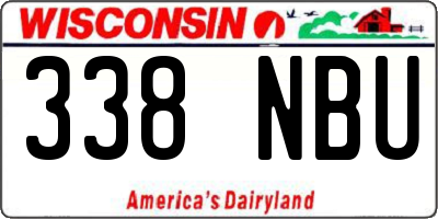 WI license plate 338NBU