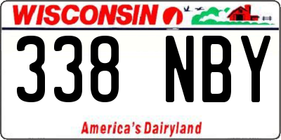 WI license plate 338NBY