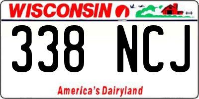 WI license plate 338NCJ