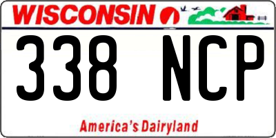 WI license plate 338NCP