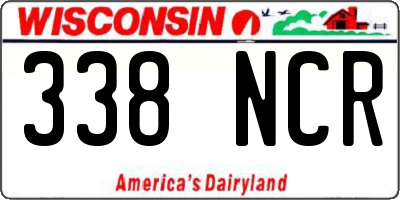 WI license plate 338NCR