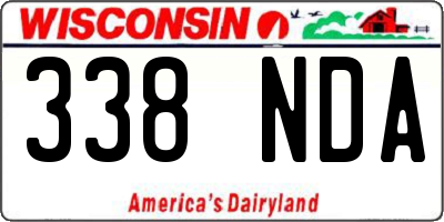 WI license plate 338NDA