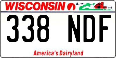 WI license plate 338NDF