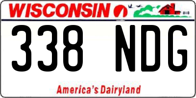 WI license plate 338NDG