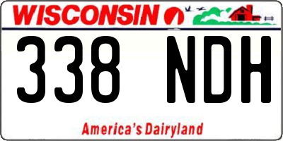 WI license plate 338NDH