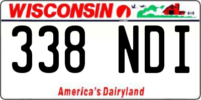 WI license plate 338NDI