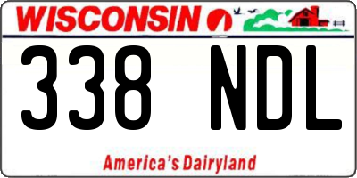 WI license plate 338NDL