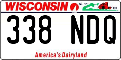 WI license plate 338NDQ